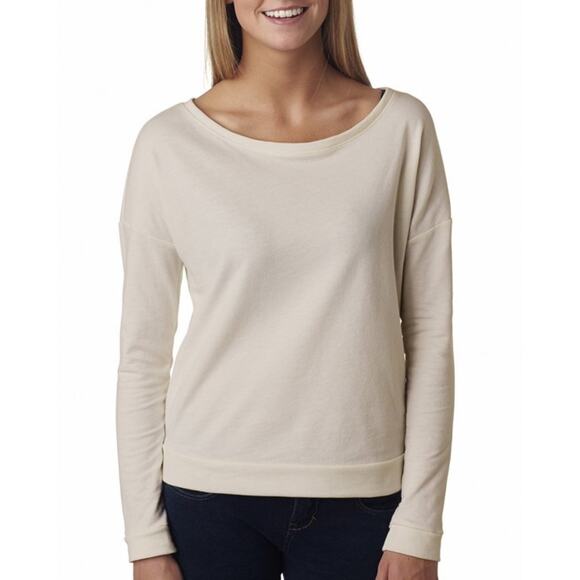 The Next Level Ladies French Terry Scoop neck SAND - Picture 1 of 6